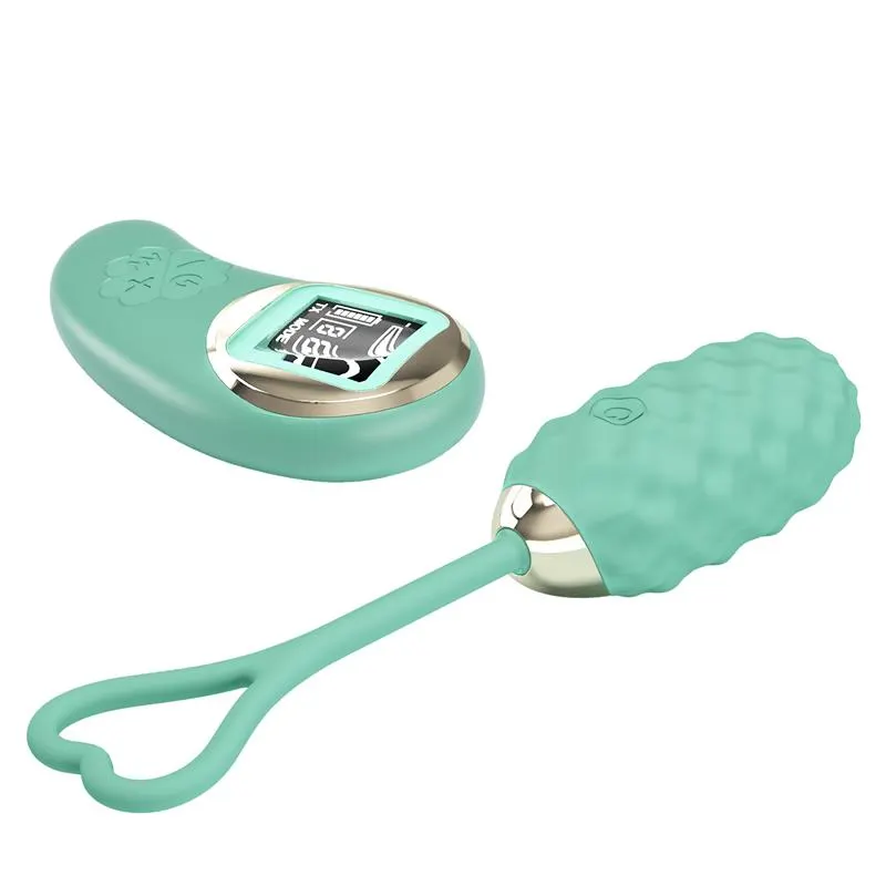 Vivian Huevo Vibrador con Control Remoto Pantalla Digital Verde · PRETTYLOVE · Huevos y Balas Vibradoras — Foto 4