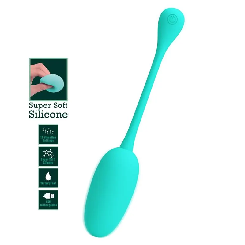 Knucker Huevo Vibrador Verde · PRETTYLOVE · Huevos y Balas Vibradoras