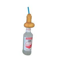 Pajita con Forma de Pene XXL para Botella de 360 ml Gold Edition · DIVERTY SEX · Juegos y Complementos Divertidos