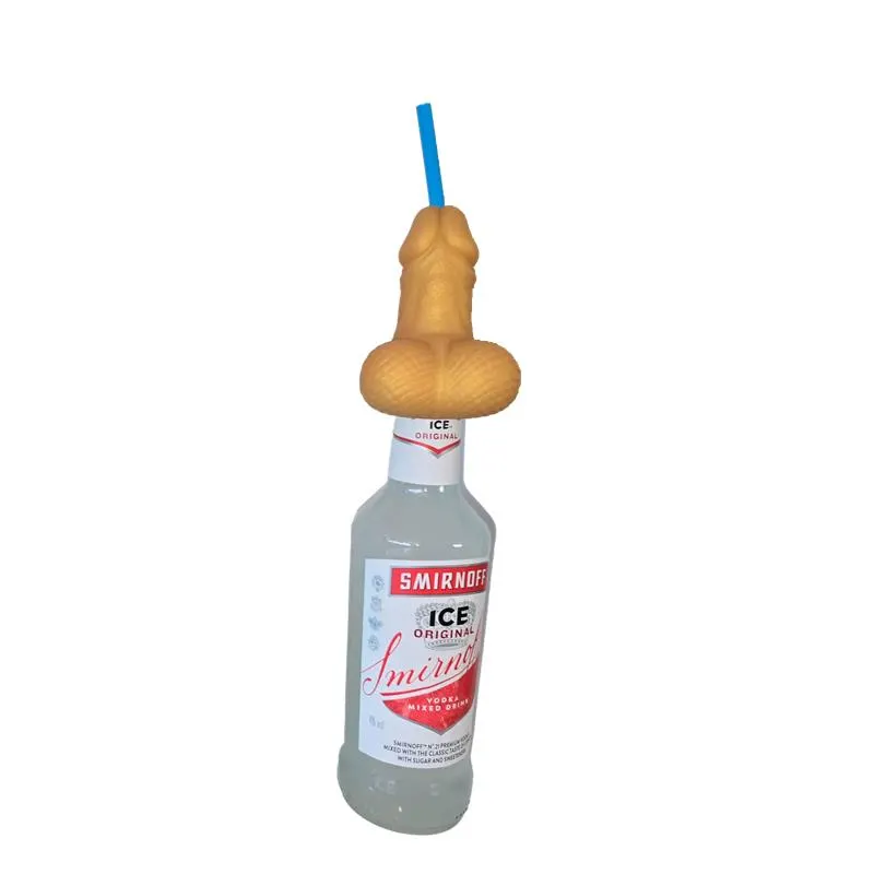 Pajita con Forma de Pene XXL para Botella de 360 ml Gold Edition · DIVERTY SEX · Juegos y Complementos Divertidos