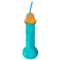 Vaso con Forma de Pene Azul 500 ml · DIVERTY SEX · Juegos y Complementos Divertidos