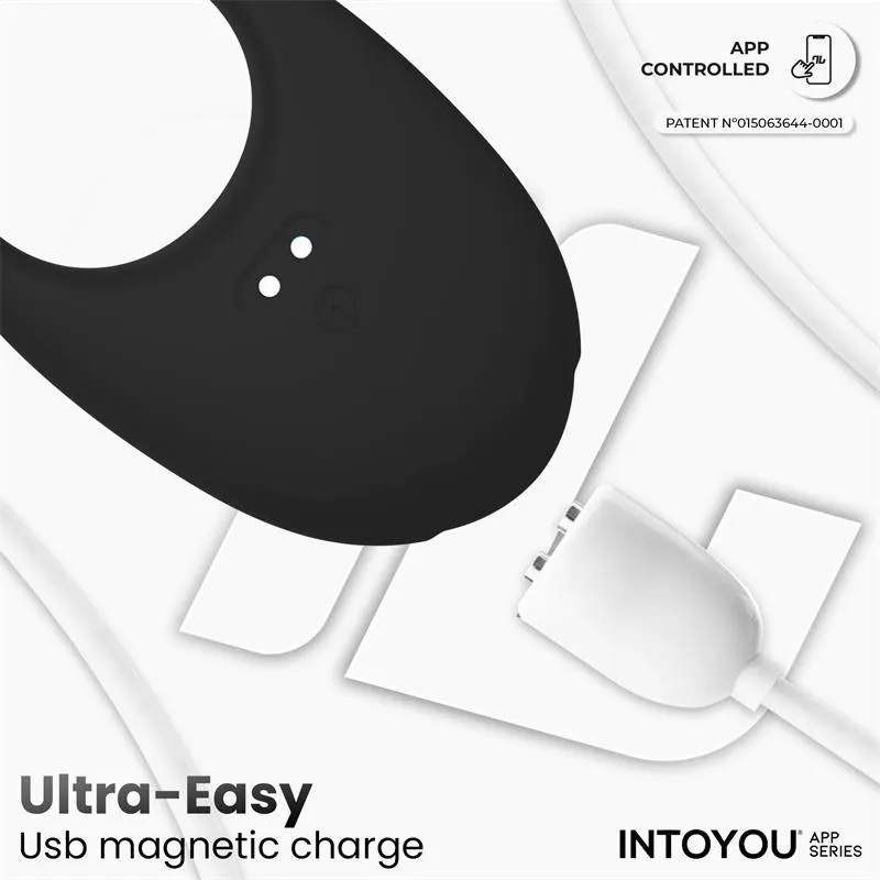 Ringo Anillo Vibrador con APP Unibody Negro · INTOYOU APP SERIES · Anillos para el Pene — Foto 11