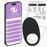 Ringo Anillo Vibrador con APP Unibody Negro · INTOYOU APP SERIES · Anillos para el Pene