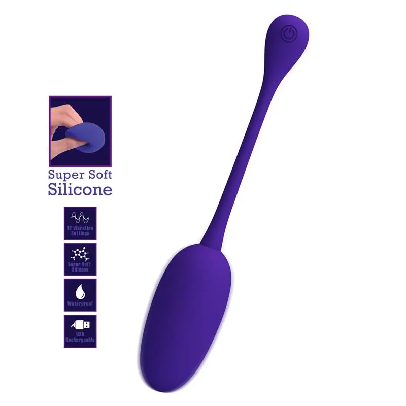 Knucker Huevo Vibrador Púrpura · PRETTYLOVE · Huevos y Balas Vibradoras