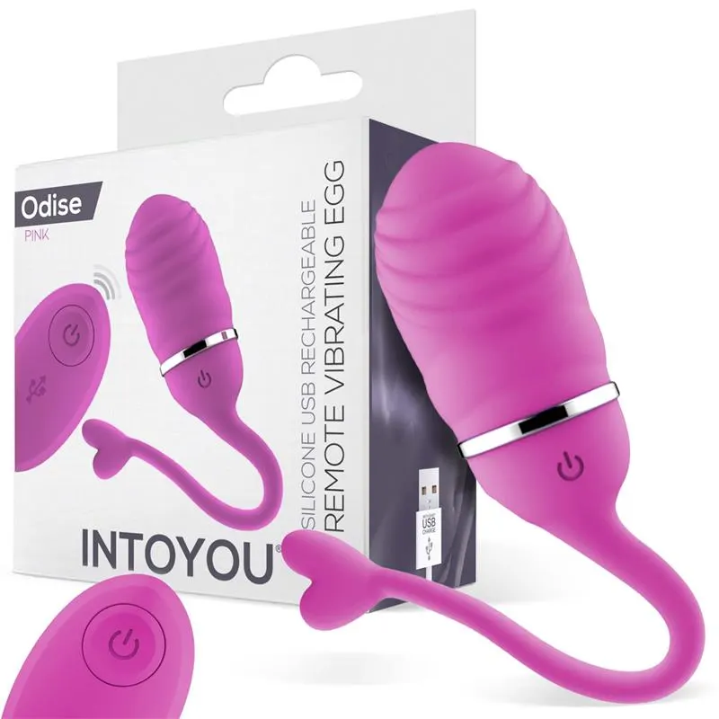 Huevo Vibrador Control Remoto Odise USB Silicona Rosa · INTOYOU · Huevos y Balas Vibradoras