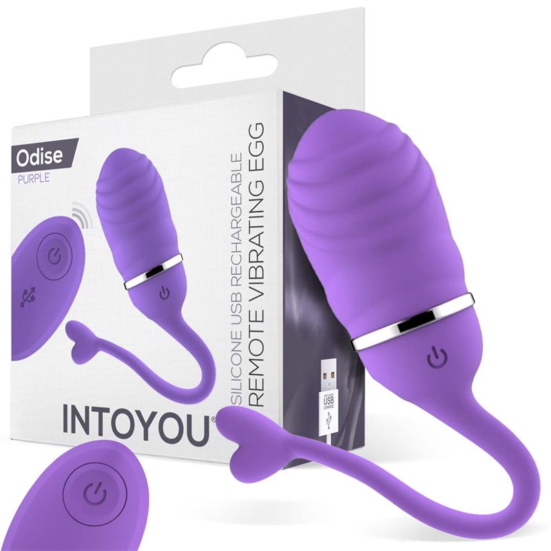 Odise Vibro-Ei mit Fernbedienung aus violettem Silikon, USB