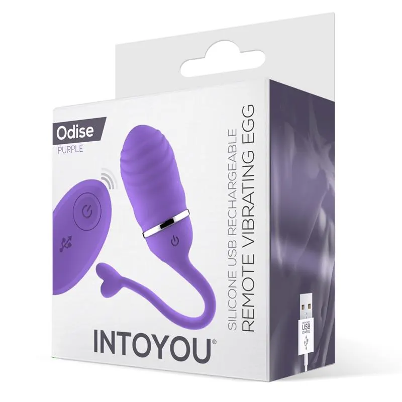 Huevo Vibrador Control Remoto Odise USB Silicona Púrpura · INTOYOU · Huevos y Balas Vibradoras — Foto 2
