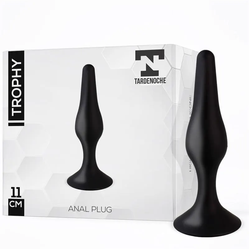 Trophy Plug Anal 11 cm Silicona Negro · TARDENOCHE · Anal