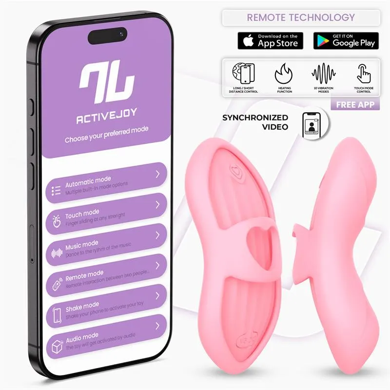 Laia Estimulador de Dedo con Calor y Funda con APP Rosa · INTOYOU APP SERIES · Vibradores