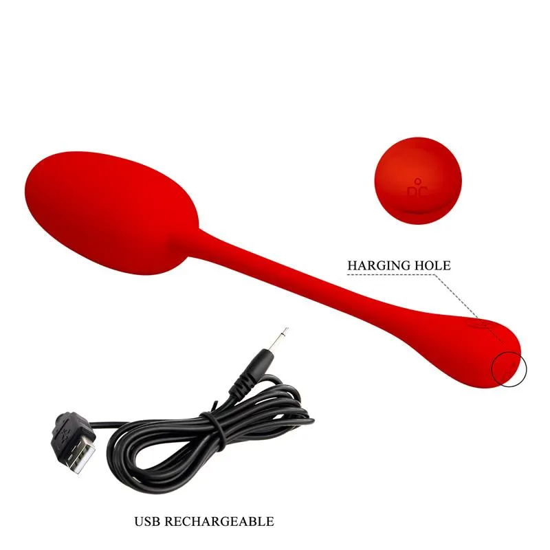 Knucker Huevo Vibrador Rojo · PRETTYLOVE · Huevos y Balas Vibradoras — photo 9