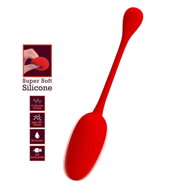 Knucker Huevo Vibrador Rojo · PRETTYLOVE · Huevos y Balas Vibradoras