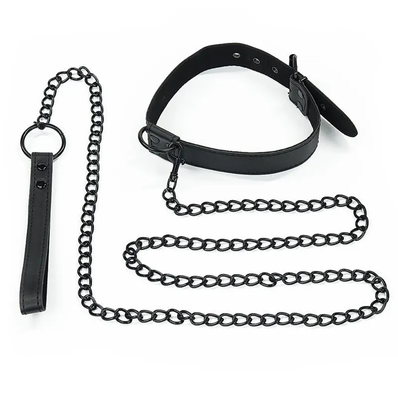 Collar con Correa Negro Mate · LOVETOY · Accesorios BDSM y Fetish