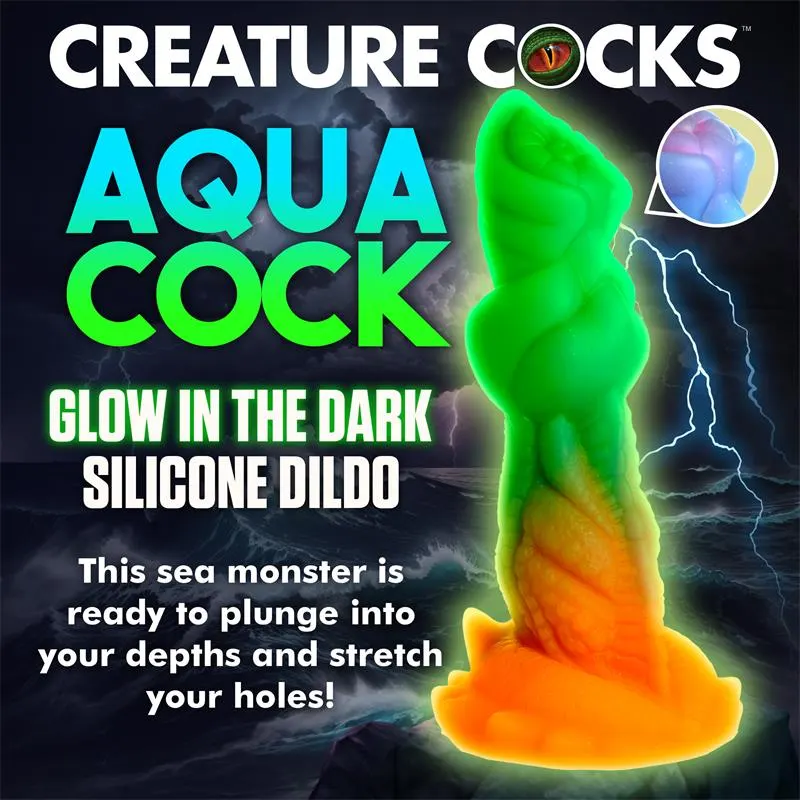 Aqua-Cock Dildo Brilla en la Oscuridad Silicona · CREATURE COCKS · Dildos — Foto 10