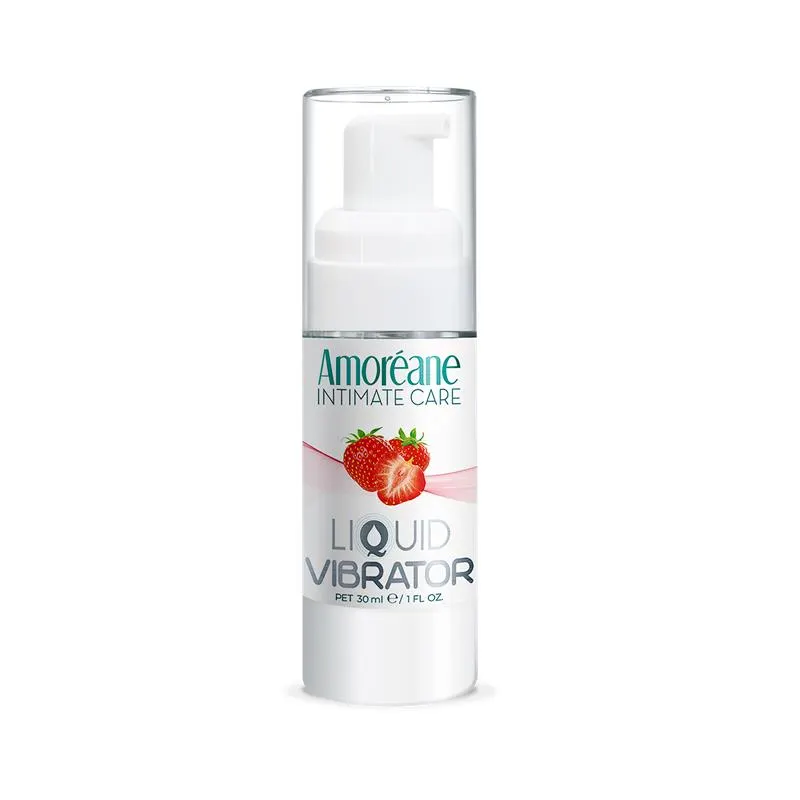Vibrador Líquido Sabor Fresa 30 Ml · AMOREANE · Lubricantes