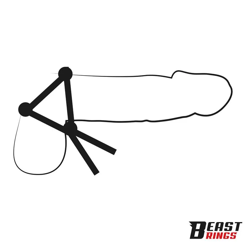 Lasso Anillo para el Pene con 3 Cierres de Presión · BEAST RINGS · BEAST RINGS · Anillos para el Pene — Foto 2