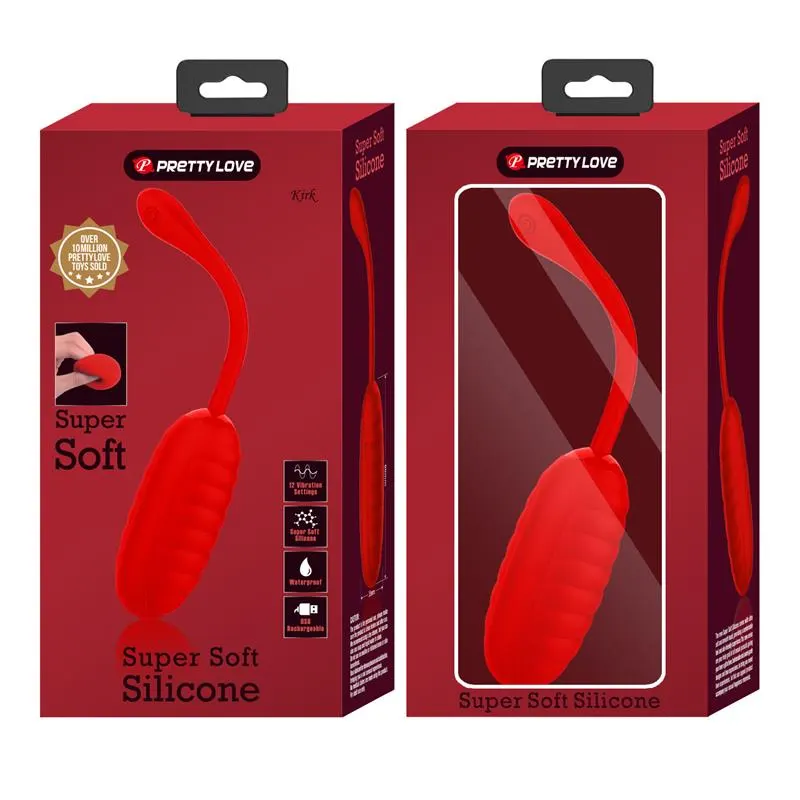 Kirk Huevo Vibrador Rojo · PRETTYLOVE · Huevos y Balas Vibradoras — Foto 11
