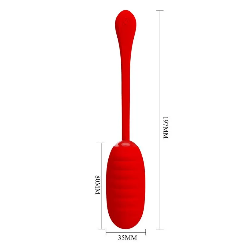 Kirk Huevo Vibrador Rojo · PRETTYLOVE · Huevos y Balas Vibradoras — Foto 10