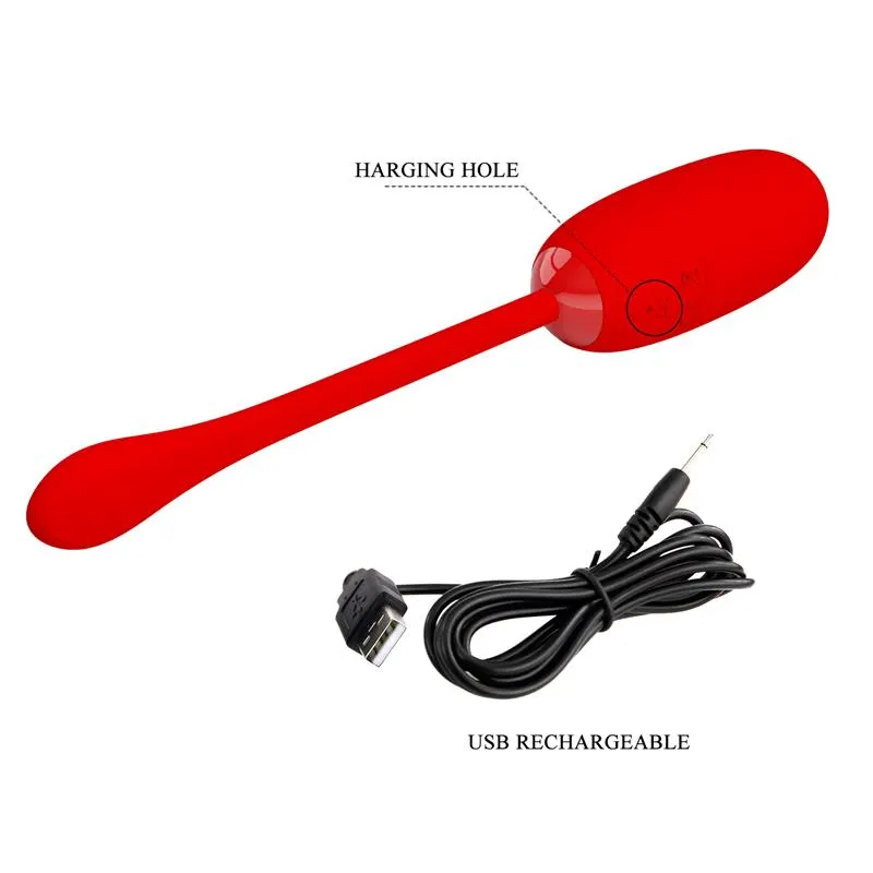 Julius Huevo Vibrador Rojo · PRETTYLOVE · Huevos y Balas Vibradoras — Foto 9