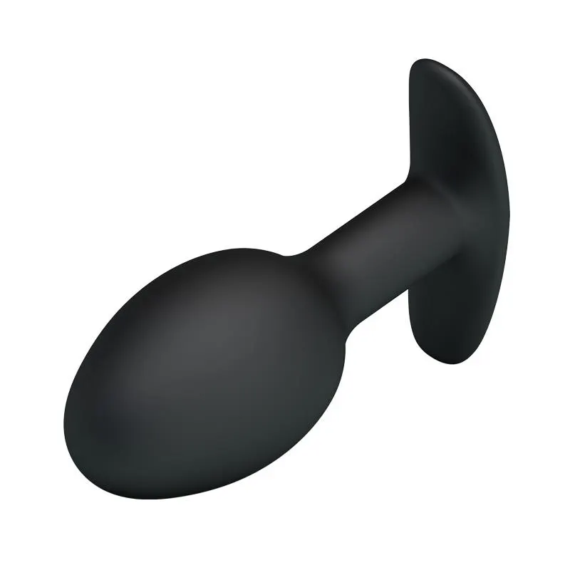 Plug Anal Silicona Negro con Bola · PRETTYLOVE · Anal — Foto 4