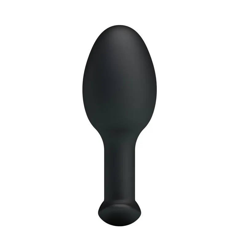 Plug Anal Silicona Negro con Bola · PRETTYLOVE · Anal — Foto 5