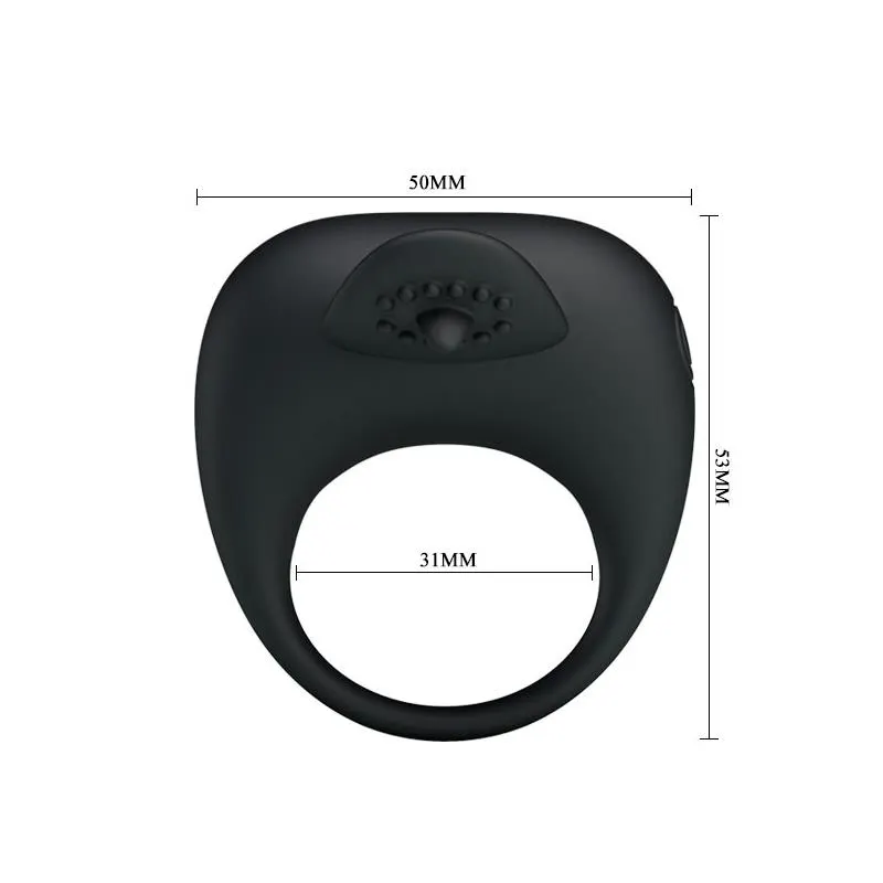 Pretty Love Anillo Vibrador Tonguo Negro · PRETTYLOVE · Anillos para el Pene — photo 5
