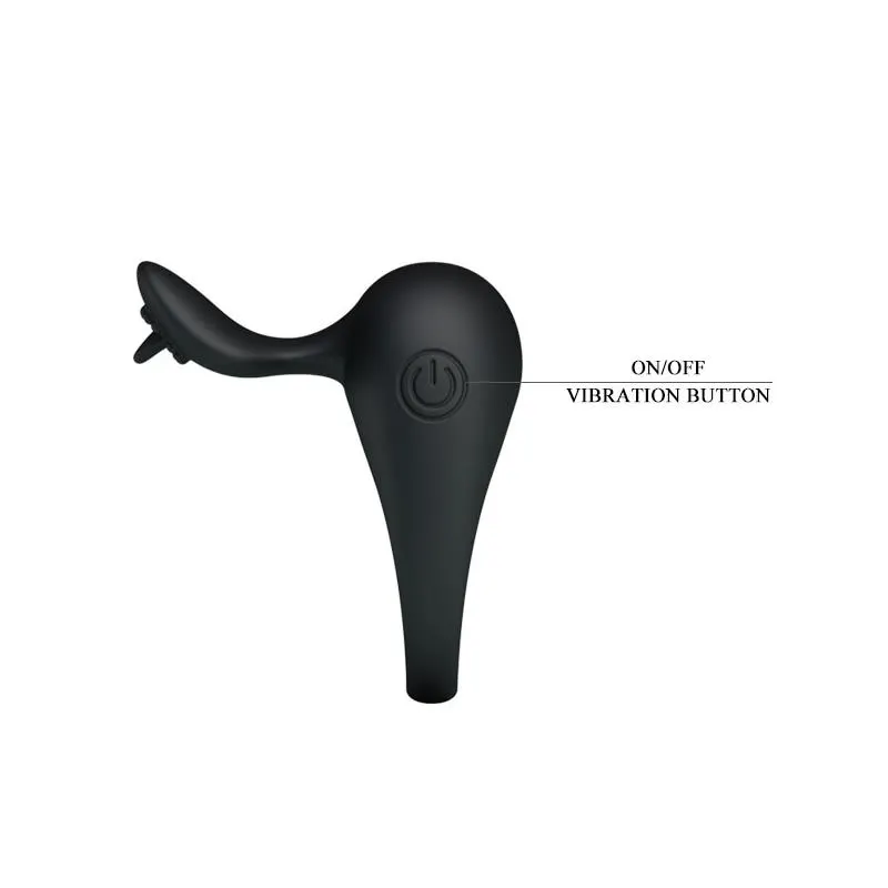 Pretty Love Anillo Vibrador Tonguo Negro · PRETTYLOVE · Anillos para el Pene — photo 6