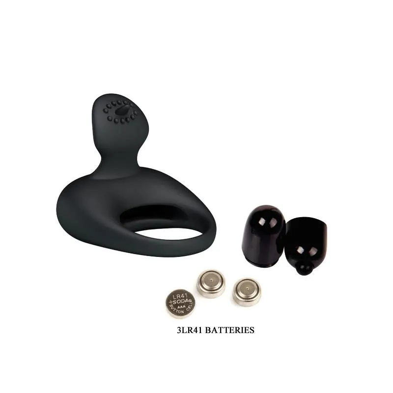 Pretty Love Anillo Vibrador Tonguo Negro · PRETTYLOVE · Anillos para el Pene — photo 7