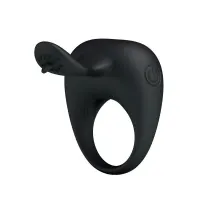 Pretty Love Anillo Vibrador Tonguo Negro · PRETTYLOVE · Anillos para el Pene