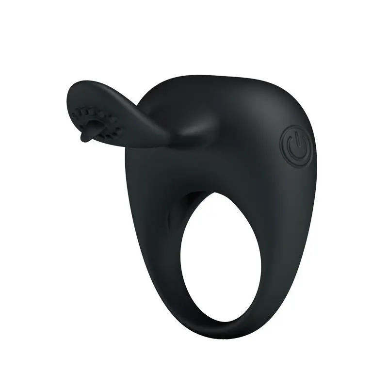 Pretty Love Anillo Vibrador Tonguo Negro · PRETTYLOVE · Anillos para el Pene