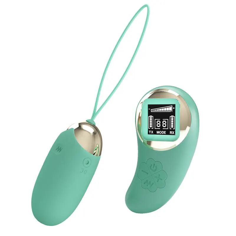 Mina Huevo Vibrador con Control Remoto Pantalla Digital Verde · PRETTYLOVE · Huevos y Balas Vibradoras — Foto 2