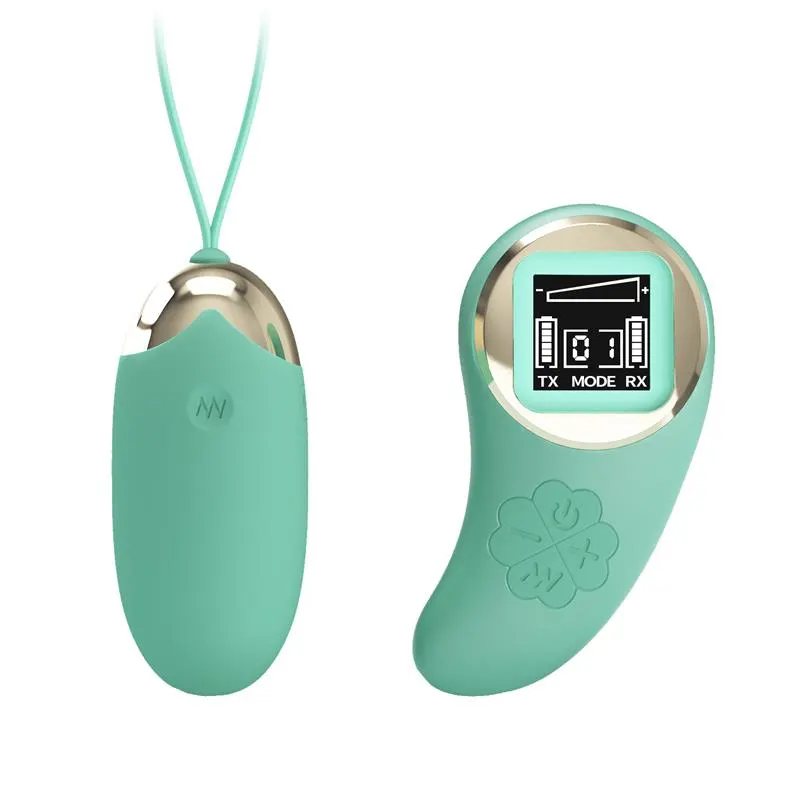 Mina Huevo Vibrador con Control Remoto Pantalla Digital Verde · PRETTYLOVE · Huevos y Balas Vibradoras — Foto 3