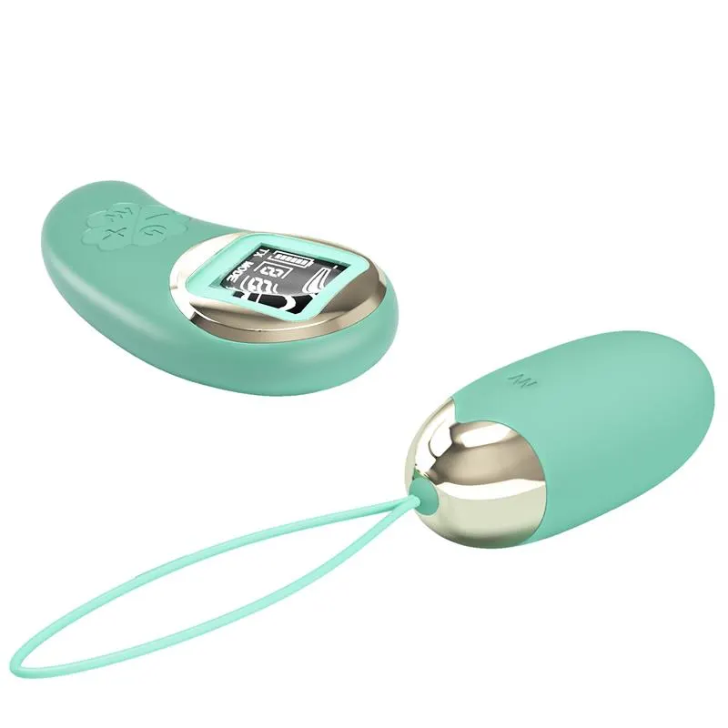 Mina Huevo Vibrador con Control Remoto Pantalla Digital Verde · PRETTYLOVE · Huevos y Balas Vibradoras — Foto 4