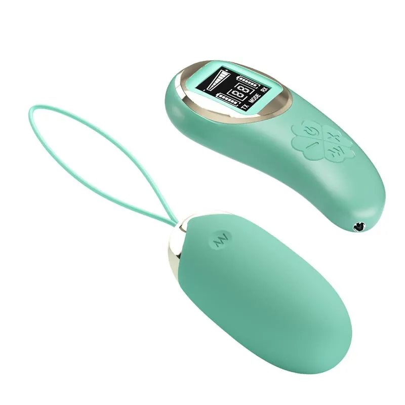 Mina Huevo Vibrador con Control Remoto Pantalla Digital Verde · PRETTYLOVE · Huevos y Balas Vibradoras