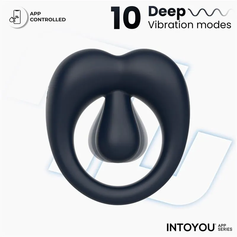 Kenny Anillo Vibrador con Estimulador de Clítoris y APP Azul Noche · INTOYOU APP SERIES · Anillos para el Pene — Foto 2