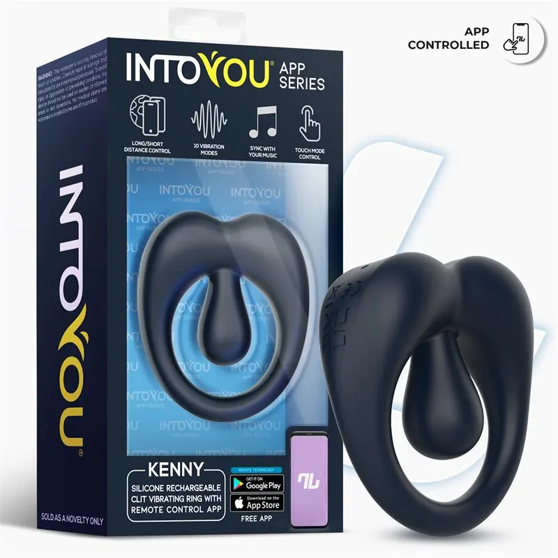 Kenny Anillo Vibrador con Estimulador de Clítoris y APP Azul Noche · INTOYOU APP SERIES · Anillos para el Pene — Foto 11