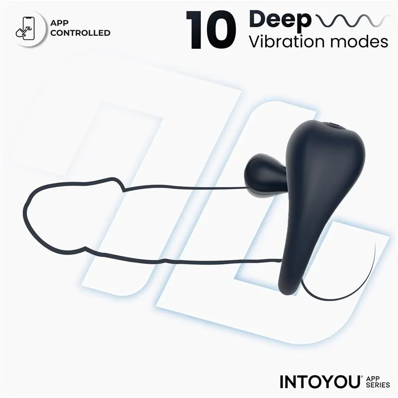 Kenny Anillo Vibrador con Estimulador de Clítoris y APP Azul Noche · INTOYOU APP SERIES · Anillos para el Pene — Foto 3