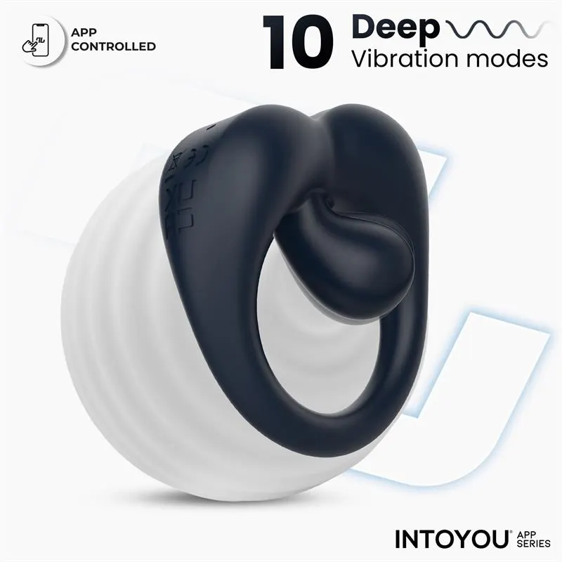 Kenny Anillo Vibrador con Estimulador de Clítoris y APP Azul Noche · INTOYOU APP SERIES · Anillos para el Pene — Foto 4
