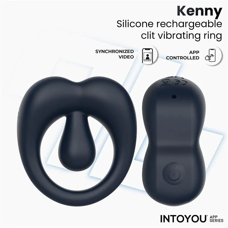 Kenny Anillo Vibrador con Estimulador de Clítoris y APP Azul Noche · INTOYOU APP SERIES · Anillos para el Pene — Foto 5
