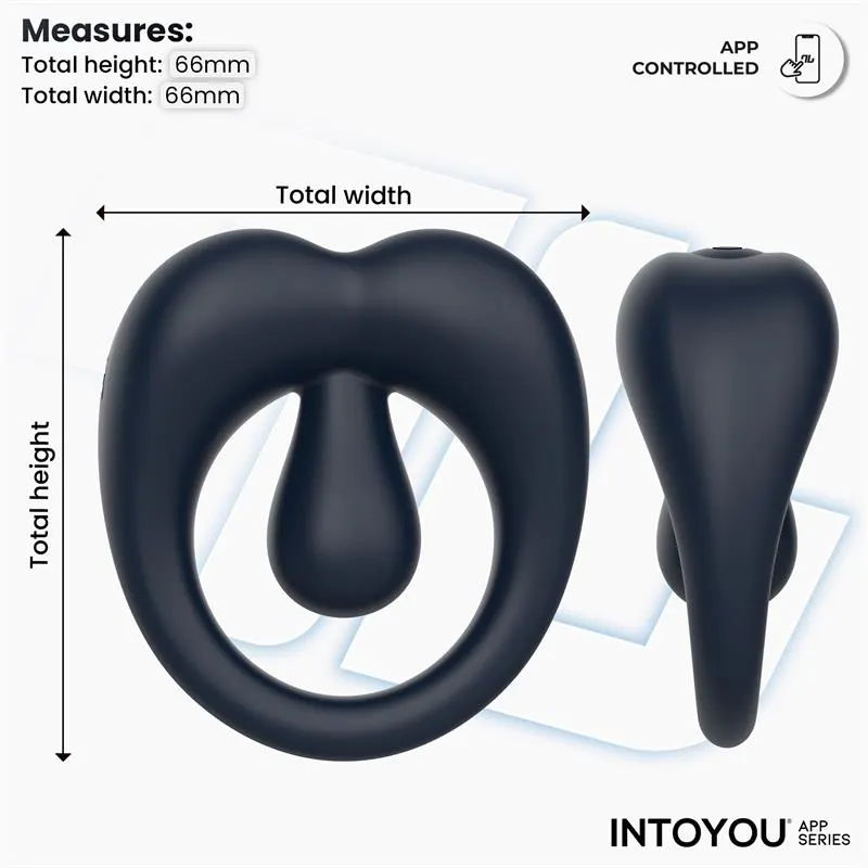 Kenny Anillo Vibrador con Estimulador de Clítoris y APP Azul Noche · INTOYOU APP SERIES · Anillos para el Pene — Foto 9