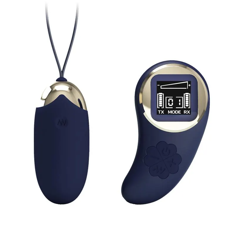 Mina Huevo Vibrador con Control Remoto Pantalla Digital Azul · PRETTYLOVE · Huevos y Balas Vibradoras — Foto 3