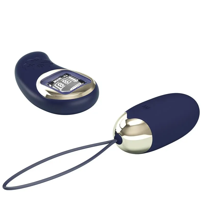 Mina Huevo Vibrador con Control Remoto Pantalla Digital Azul · PRETTYLOVE · Huevos y Balas Vibradoras — Foto 4