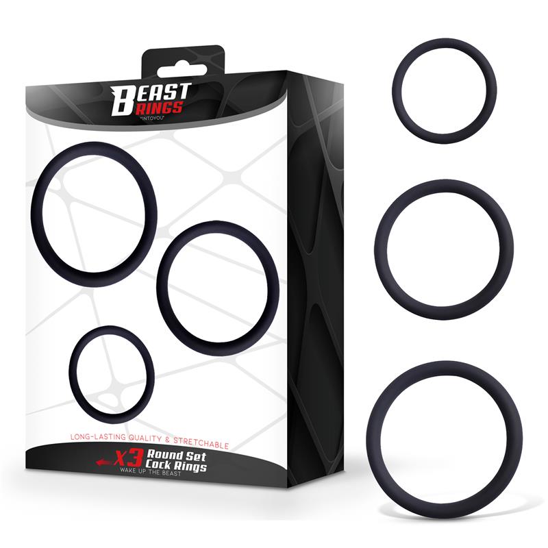 Set de 3 Anillos para el Pene S, M y L · BEAST RINGS