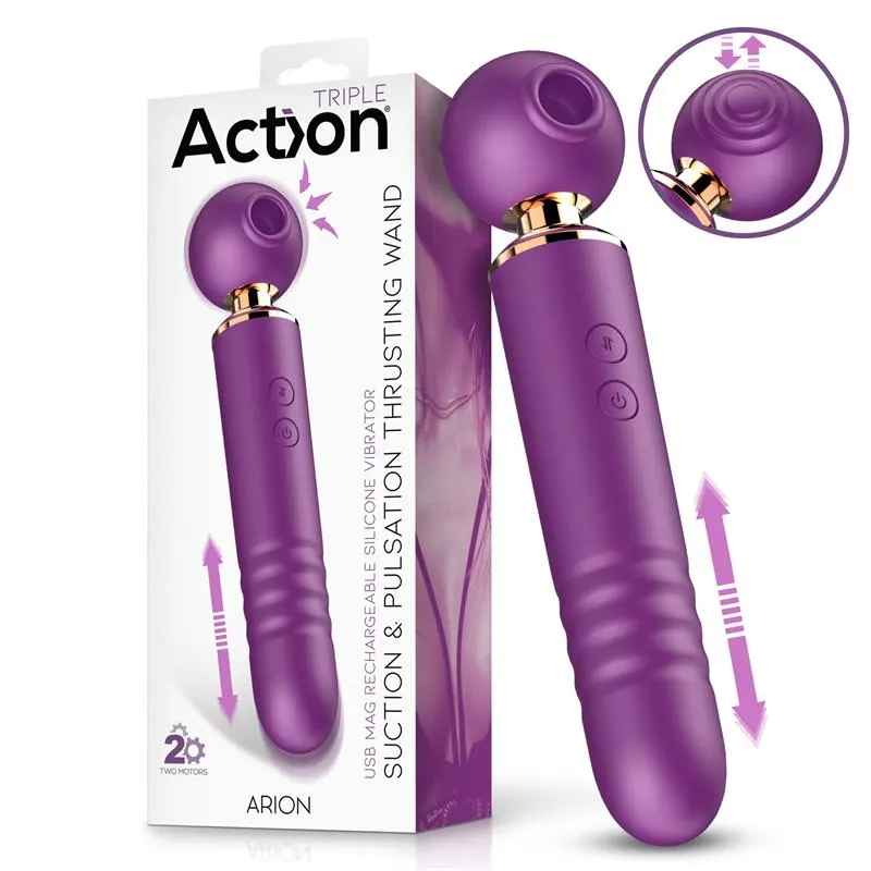 Arion Masajeador con Succión, Thrusting y Pulsación · ACTION · Estimuladores de Clítoris
