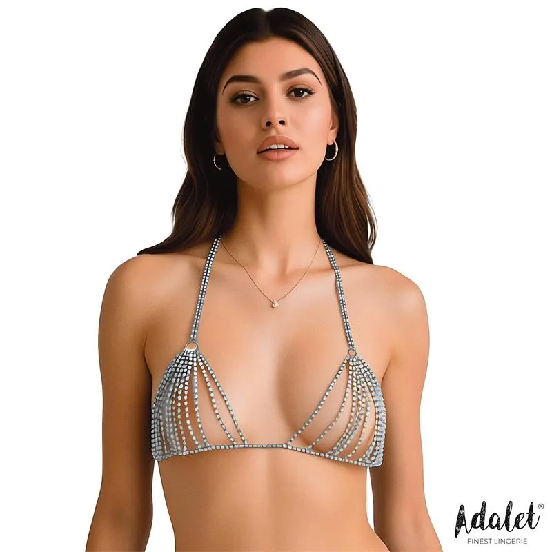 Mireya Sujetador Plateado Talla Única · ADALET LINGERIE · Corsés, Ligueros y Medias