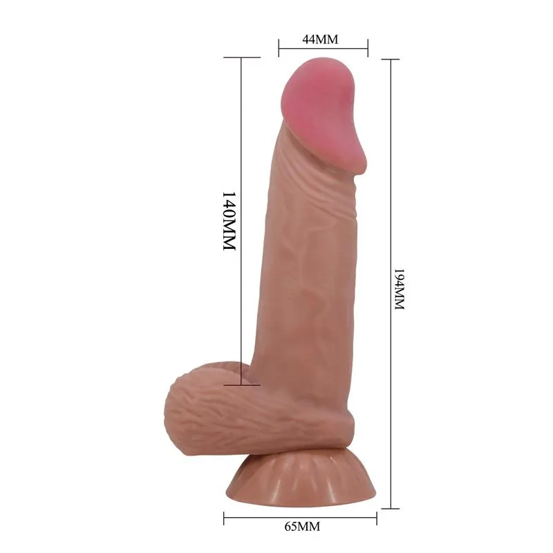 Dildo Realista con Piel Deslizante Retractil 19.4 cm · BAILE · Dildos — photo 9