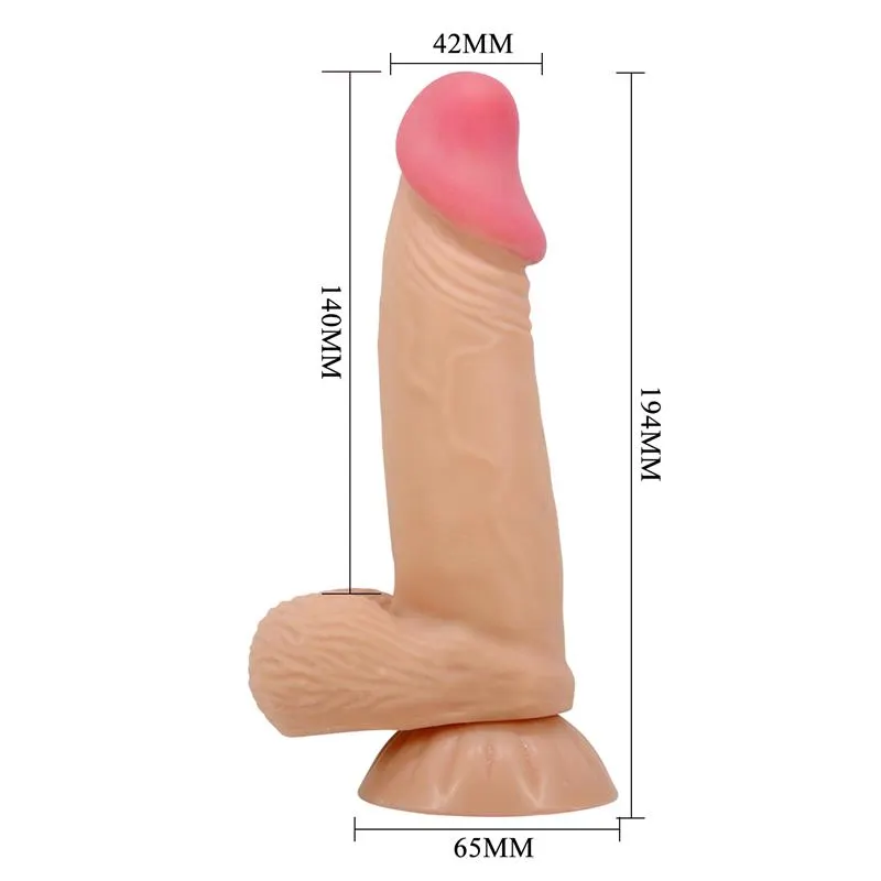 Dildo Realista con Piel Deslizante Retractil 19.4 cm · BAILE · Dildos — Foto 9