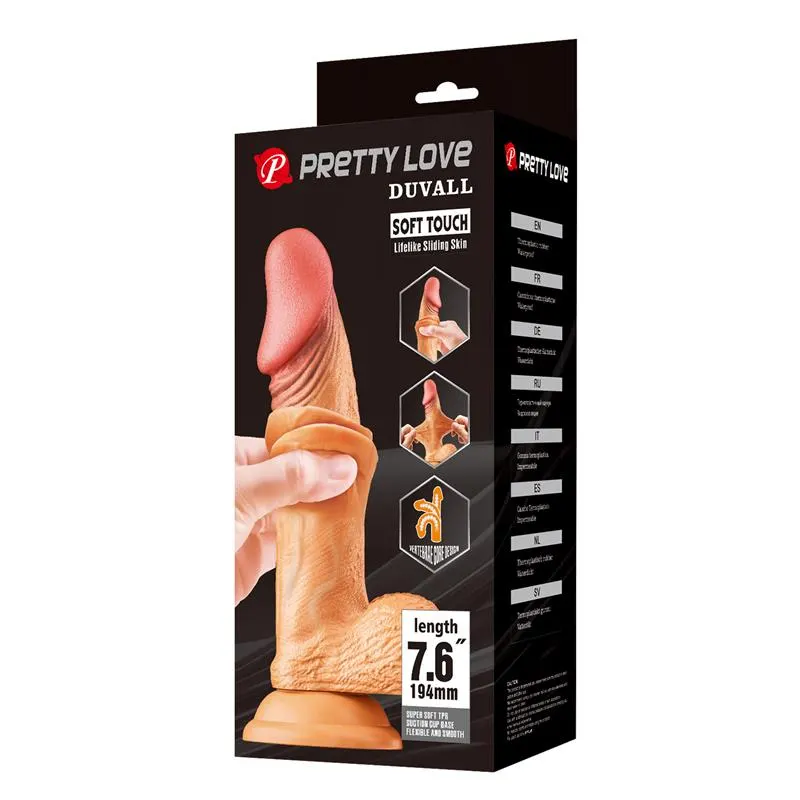 Dildo Realista con Piel Deslizante Retractil 19.4 cm · BAILE · Dildos — Foto 10