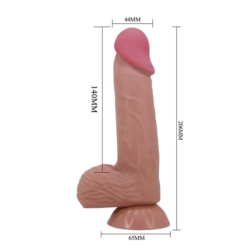 Dildo Realista Piel Deslizante Retractil 20.6 cm · BAILE · Dildos — photo 8