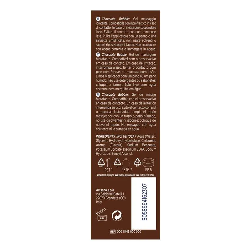 Gel de Masaje Bubble Chocolate 200 ml · CONTROL · Cuidado Íntimo y Masaje — Foto 3