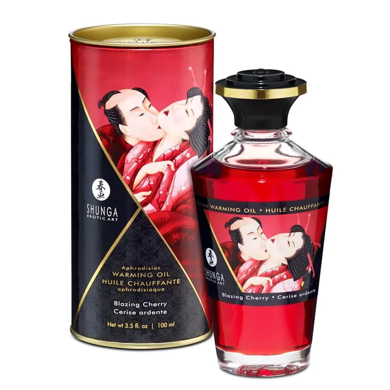 Shunga Aceite de Masaje Efecto Calor Cereza Ardiente · SHUNGA · Cuidado Íntimo y Masaje
